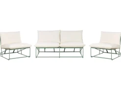 Set di divani da giardino 4 posti PICO Metallo Verde