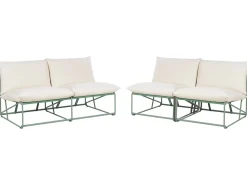 Set di divani da giardino 4 posti PICO Metallo Verde
