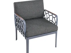 Set di divani da giardino 4 posti ERICHE Grigio scuro