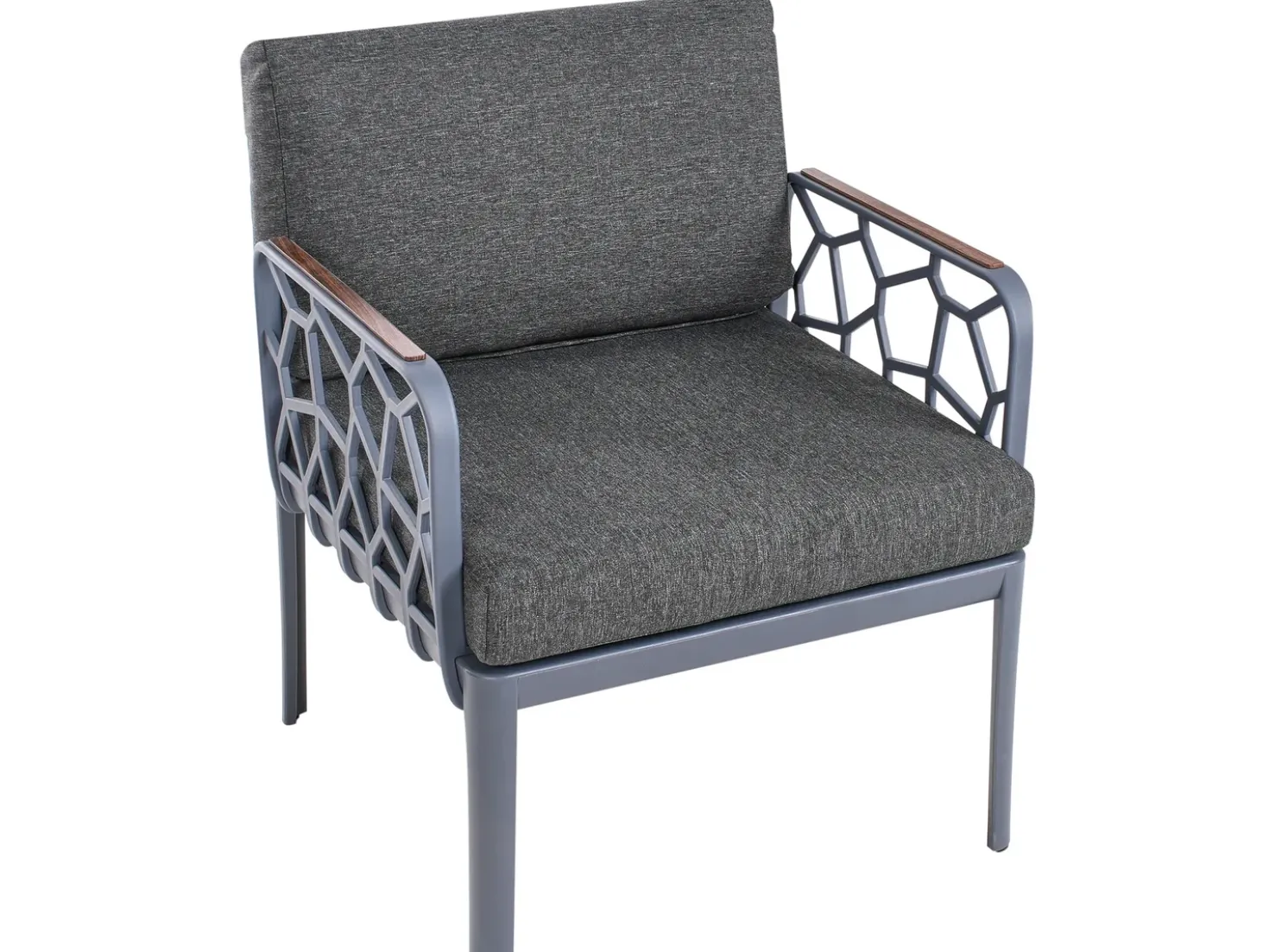 Set di divani da giardino 4 posti ERICHE Grigio scuro