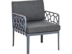 Set di divani da giardino 4 posti ERICHE Grigio scuro