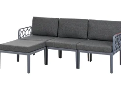 Set di divani da giardino 4 posti ERICHE Grigio scuro