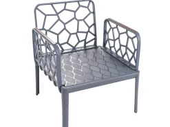 Set di divani da giardino 4 posti ERICHE Grigio scuro