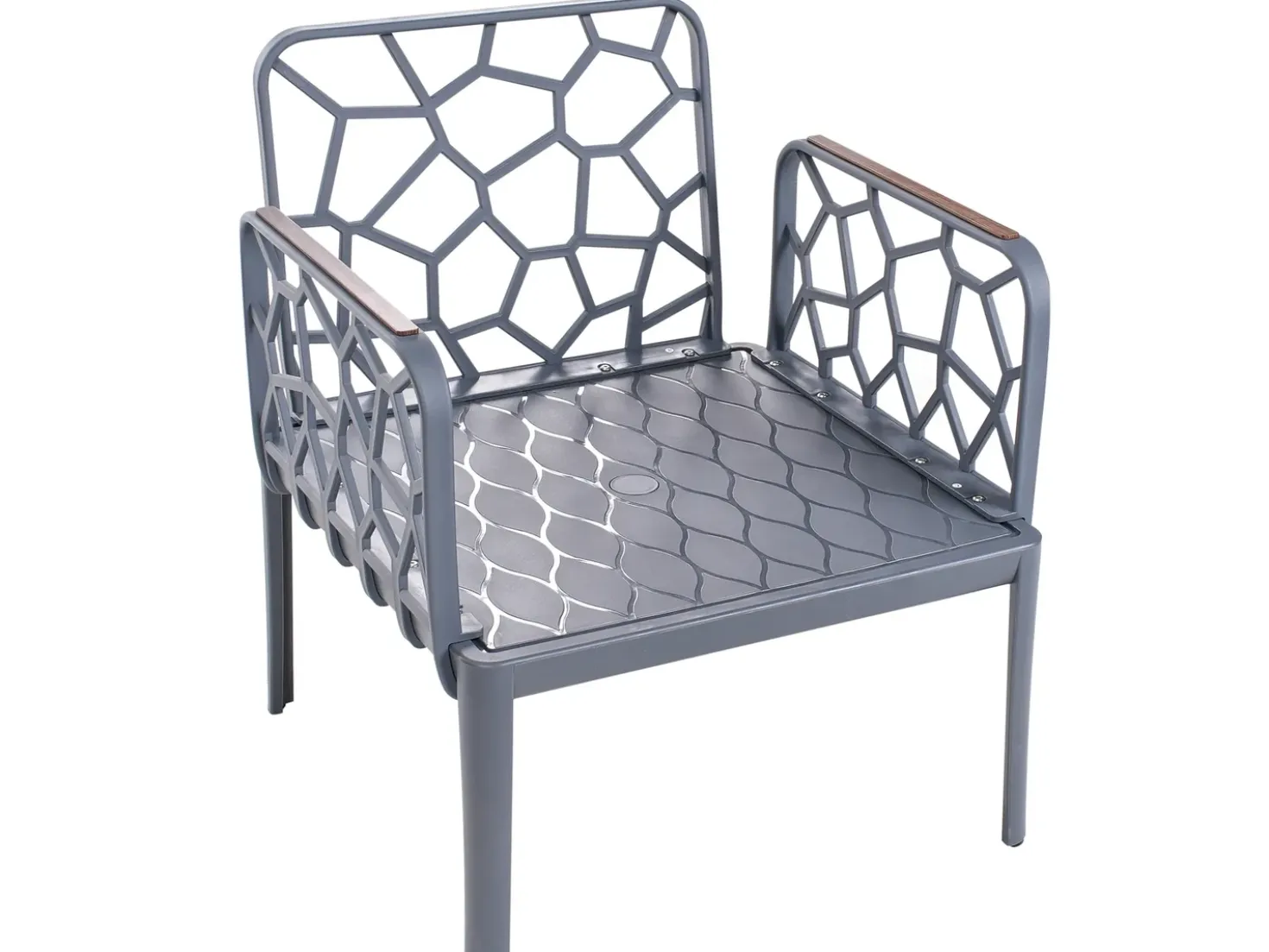 Set di divani da giardino 4 posti ERICHE Grigio scuro