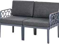 Set di divani da giardino 4 posti ERICHE Grigio scuro