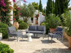 Set di divani da giardino 4 posti ERICHE Grigio scuro