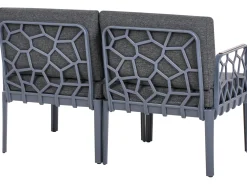 Set di divani da giardino 4 posti ERICHE Grigio scuro