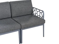 Set di divani da giardino 4 posti ERICHE Grigio scuro