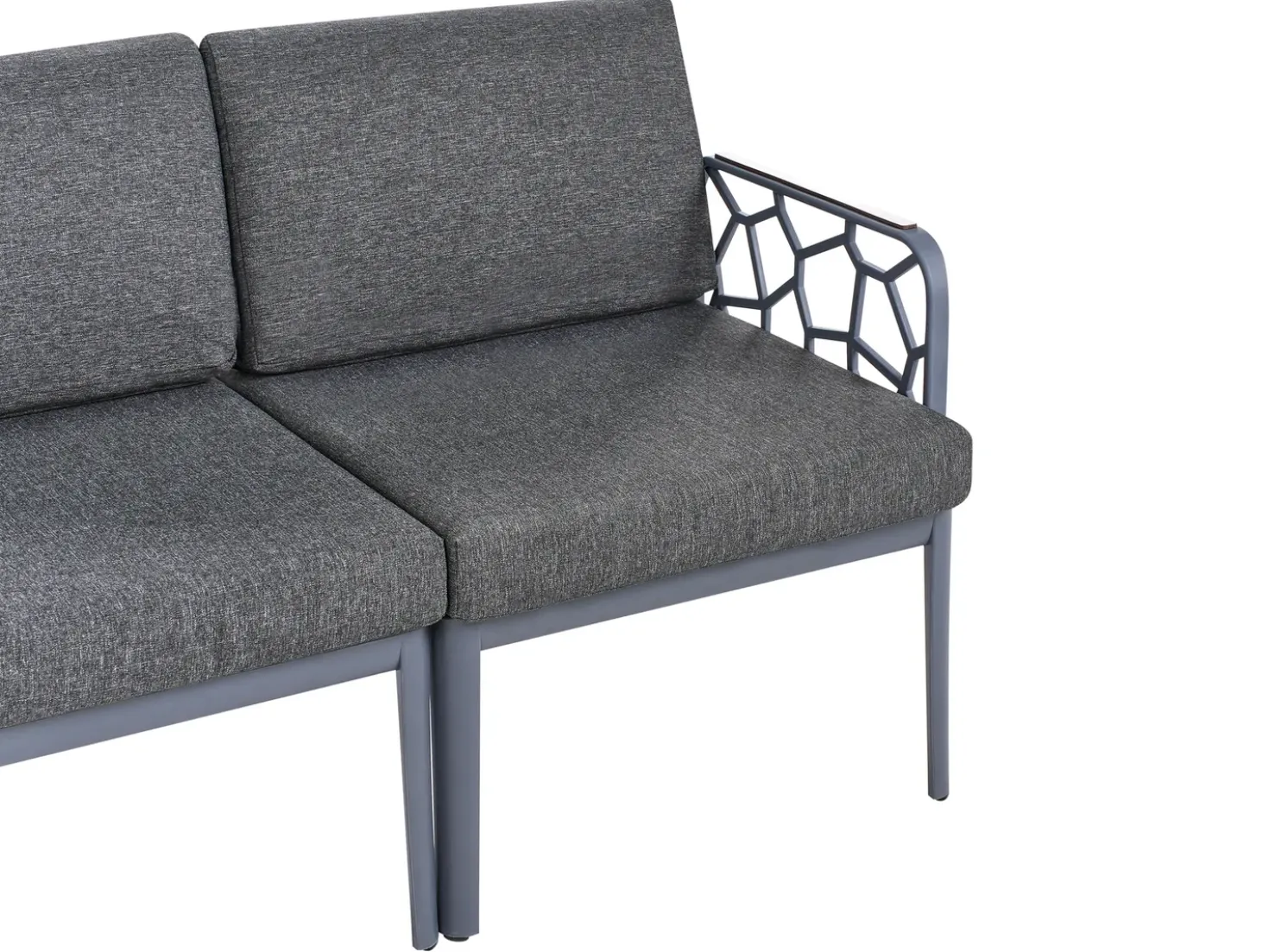Set di divani da giardino 4 posti ERICHE Grigio scuro