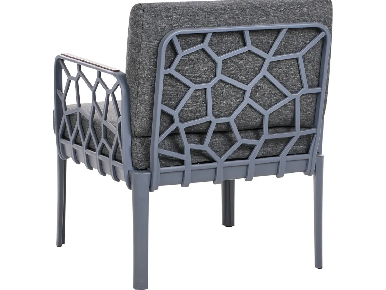 Set di divani da giardino 4 posti ERICHE Grigio scuro