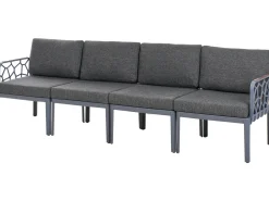 Set di divani da giardino 4 posti ERICHE Grigio scuro