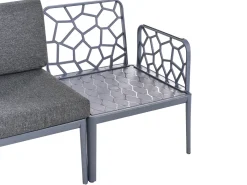 Set di divani da giardino 4 posti ERICHE Grigio scuro