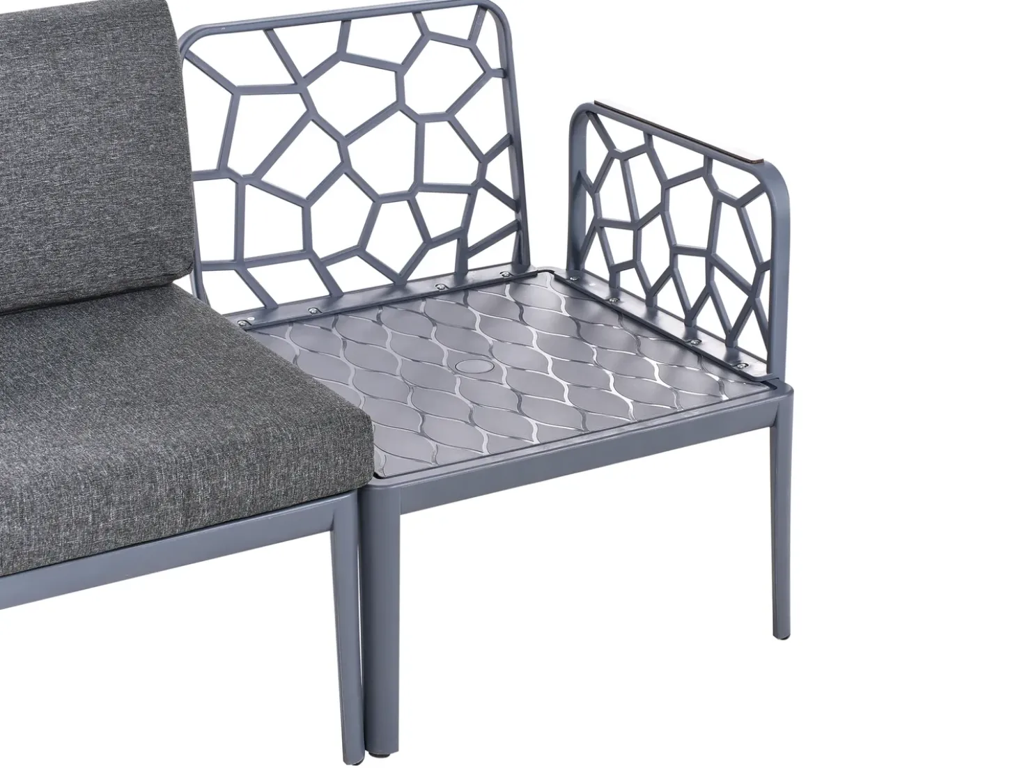 Set di divani da giardino 4 posti ERICHE Grigio scuro