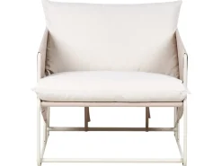Set di divani da giardino 4 posti PONTE Metallo Beige chiaro