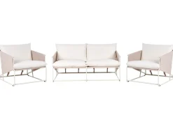 Set di divani da giardino 4 posti PONTE Metallo Beige chiaro
