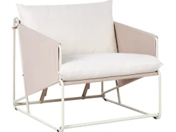 Set di divani da giardino 4 posti PONTE Metallo Beige chiaro