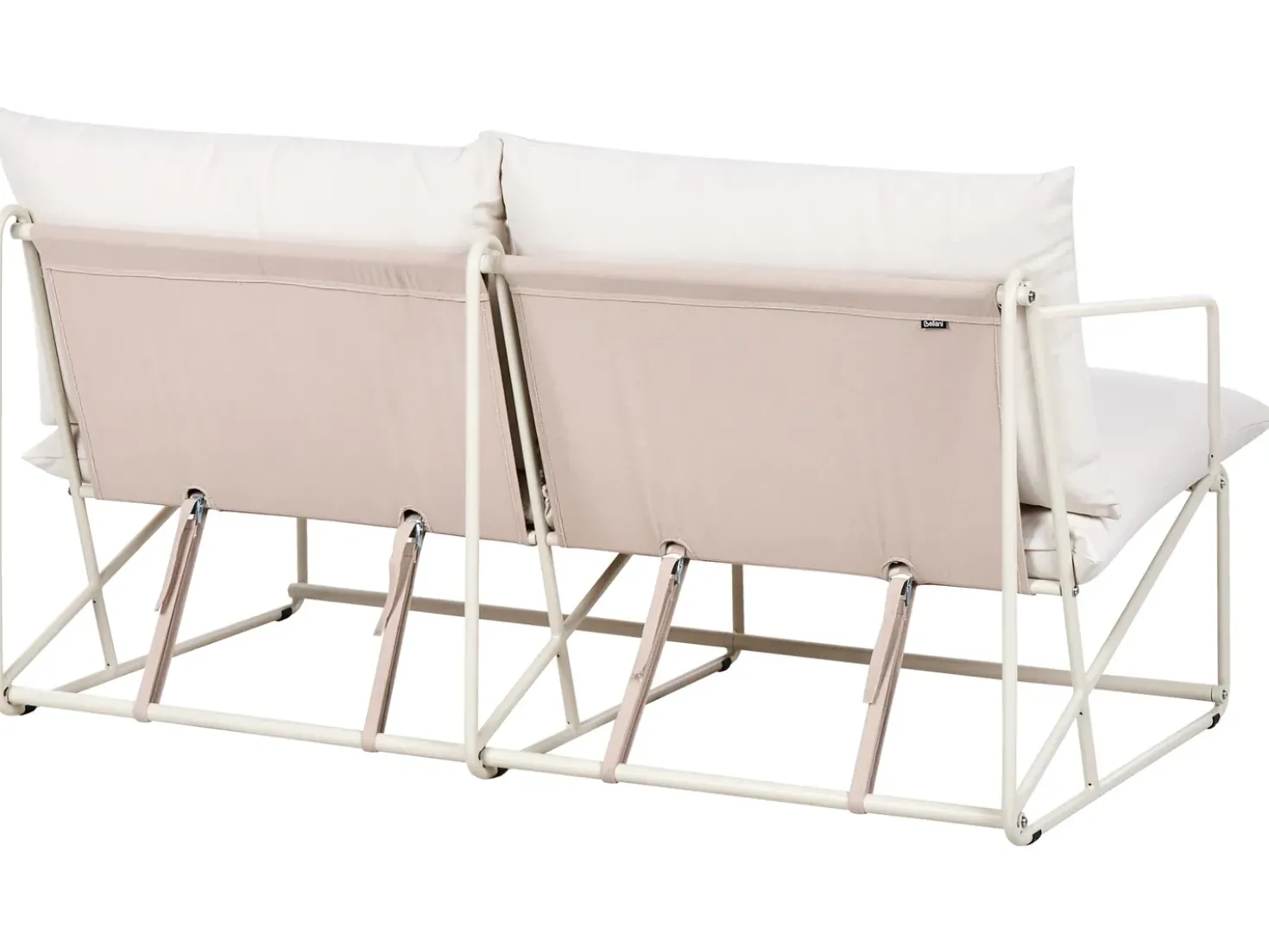 Set di divani da giardino 4 posti PONTE Metallo Beige chiaro