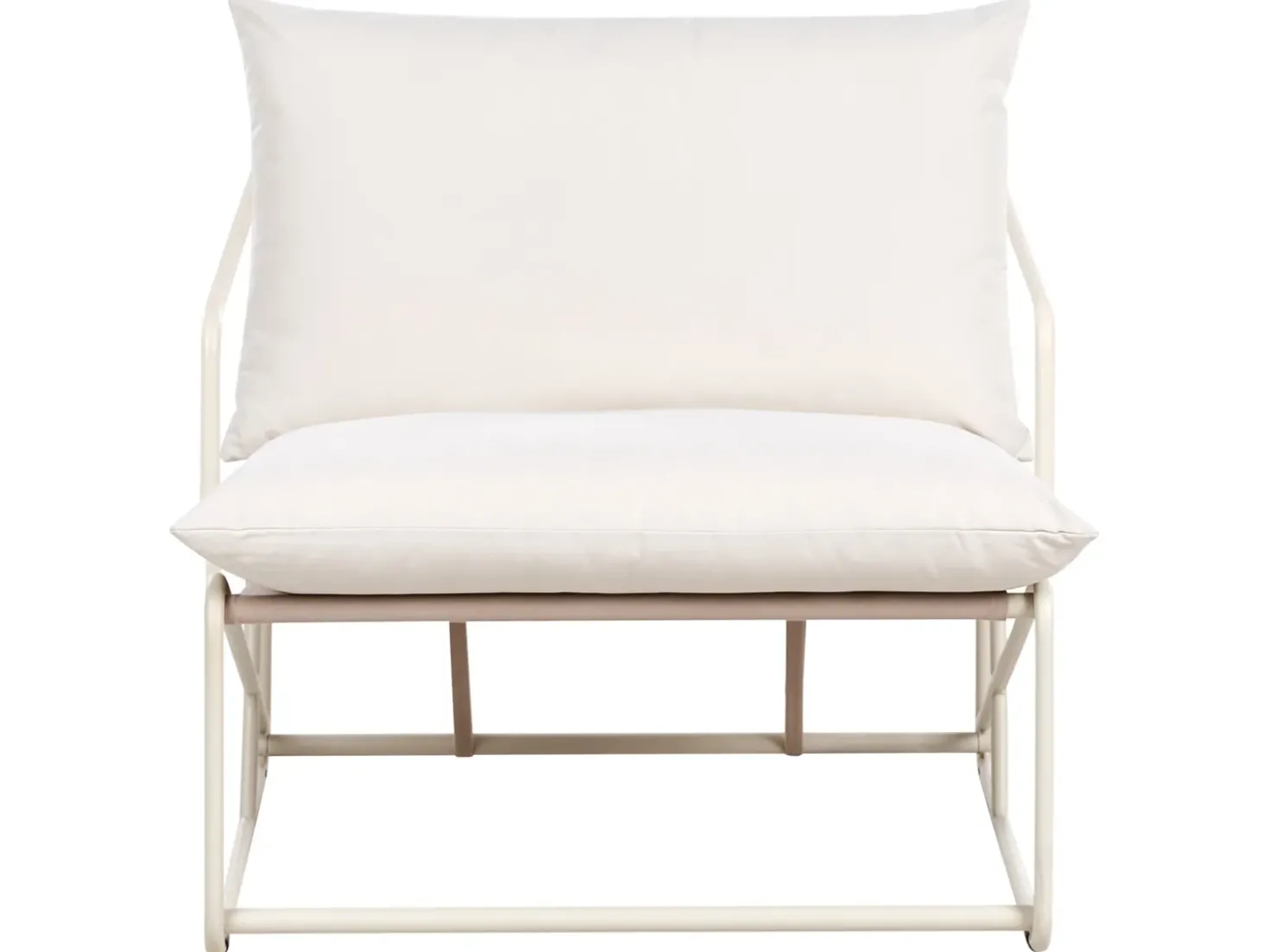 Set di divani da giardino 4 posti PONTE Metallo Beige chiaro