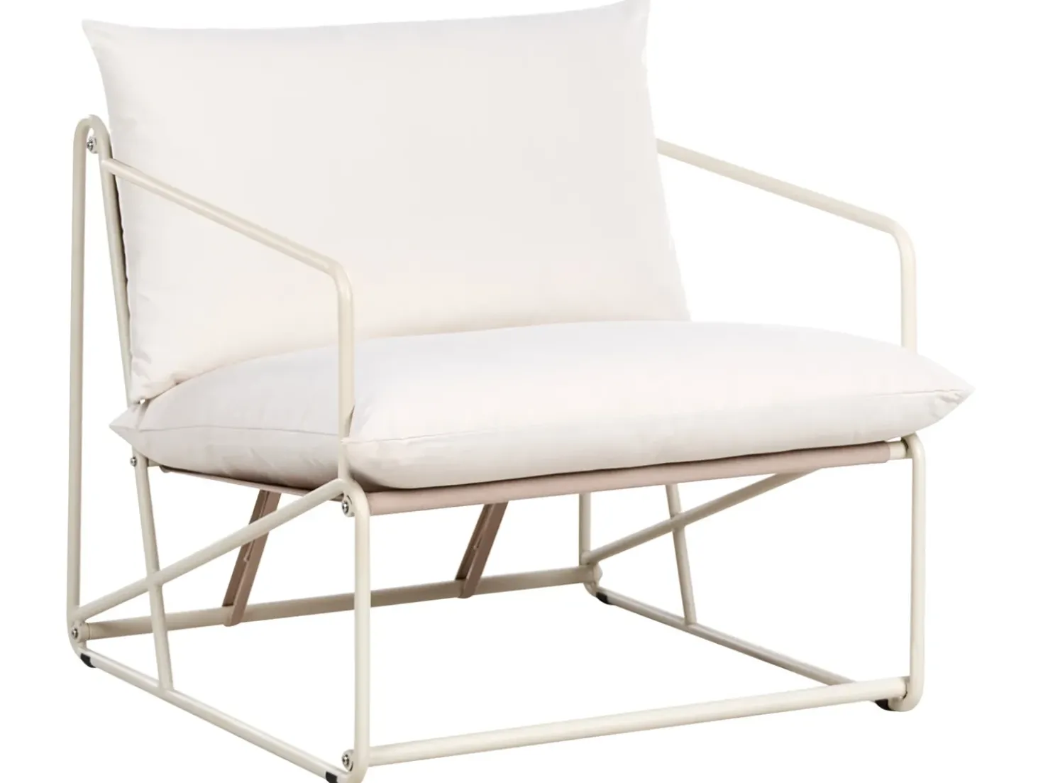 Set di divani da giardino 4 posti PONTE Metallo Beige chiaro