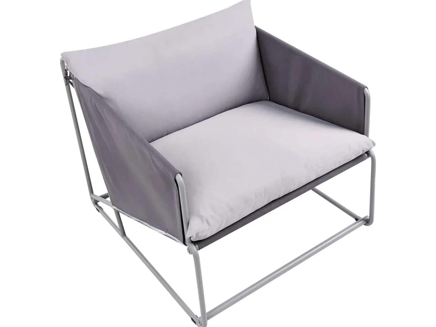 Set di divani da giardino 4 posti PONTE Metallo Grigio