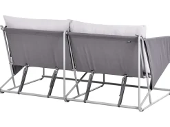 Set di divani da giardino 4 posti PONTE Metallo Grigio