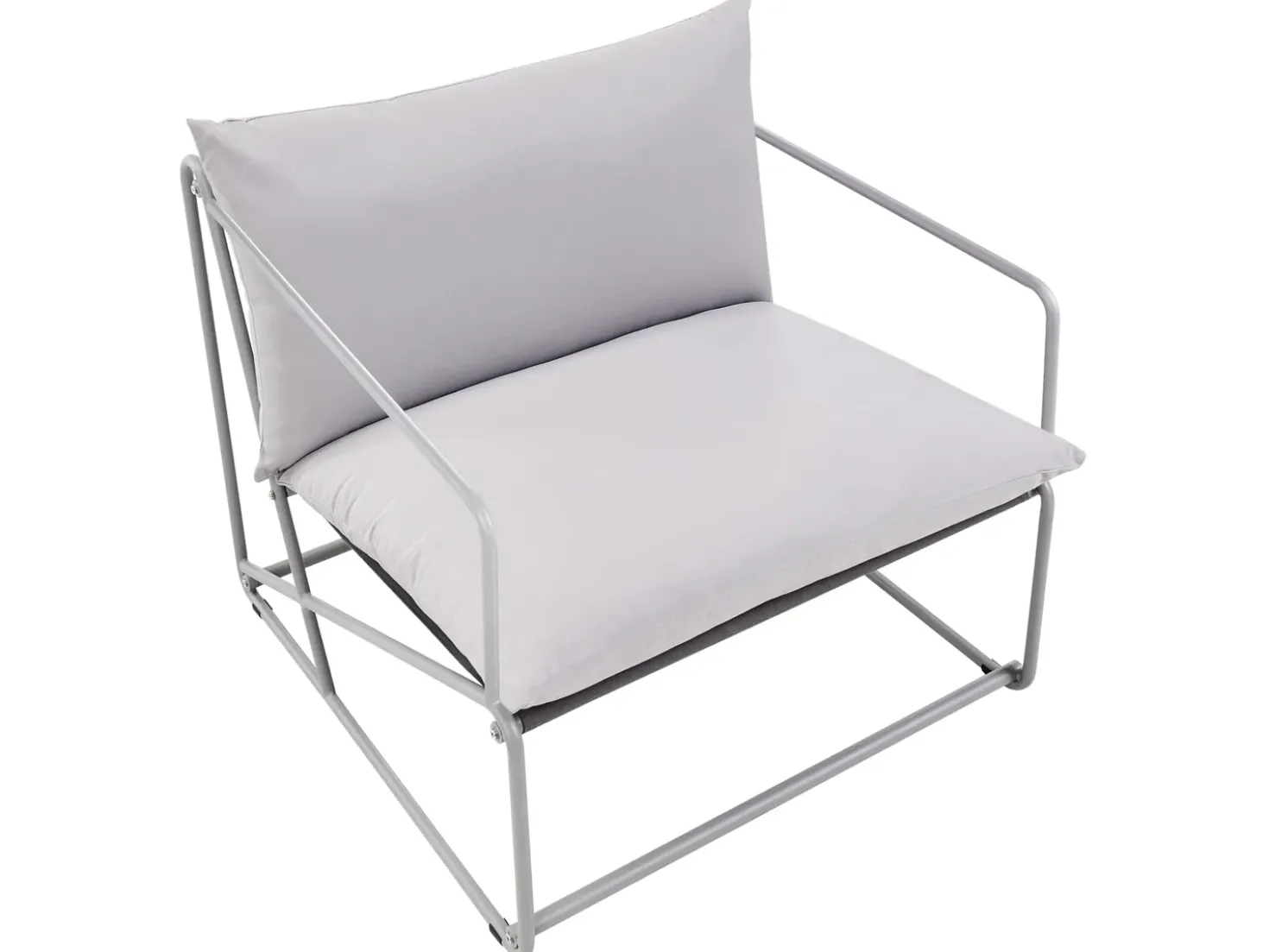 Set di divani da giardino 4 posti PONTE Metallo Grigio