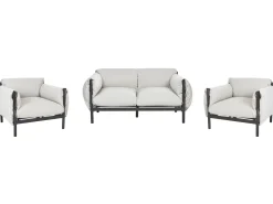 Set di divani da giardino 4 posti ESPERIA Metallo Grigio