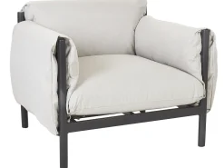 Set di divani da giardino 4 posti ESPERIA Metallo Grigio