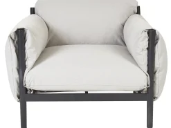 Set di divani da giardino 4 posti ESPERIA Metallo Grigio