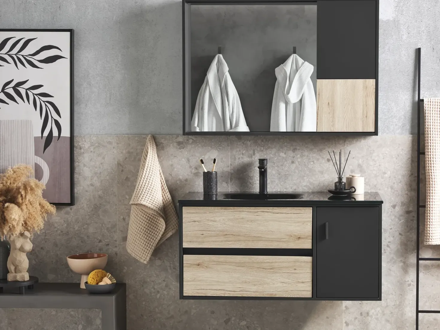 Set di mobili da bagno TERUEL Nero
