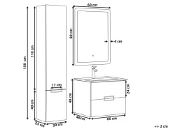 Set di mobili da bagno TUDELA Bianco