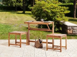 Set di panche da giardino bistrot convertibili TUENNO Legno d'acacia Marrone