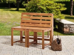 Set di panche da giardino bistrot convertibili TUENNO Legno d'acacia Marrone