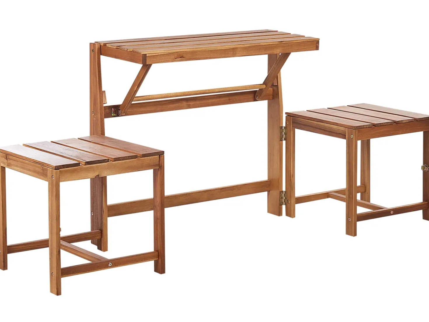 Set di panche da giardino bistrot convertibili TUENNO Legno d'acacia Marrone