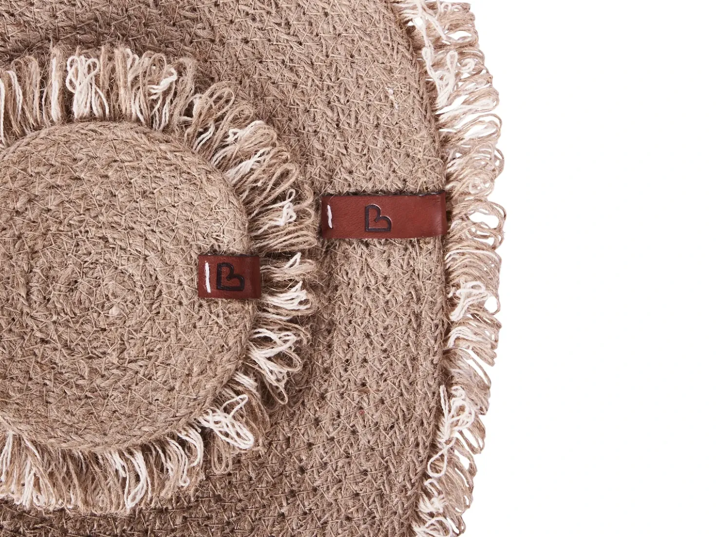 Set di tovagliette e sottobicchieri RIBBERY Iuta Naturale