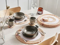 Set di tovagliette e sottobicchieri TUMERIC Iuta Naturale