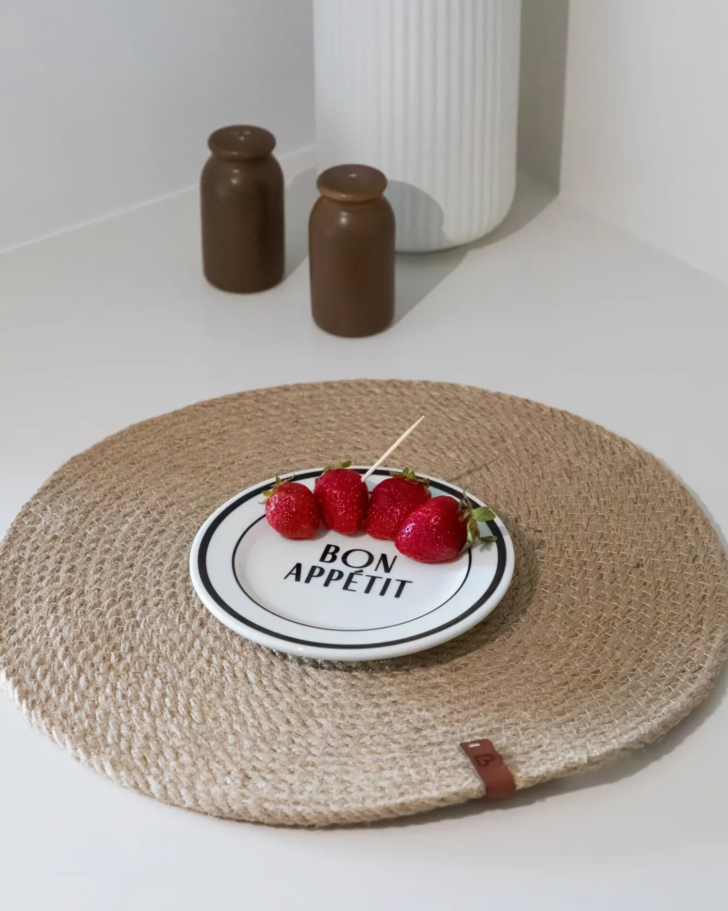 Set di tovagliette e sottobicchieri MUNTRIES Iuta Naturale