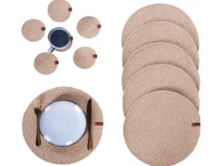 Set di tovagliette e sottobicchieri MUNTRIES Iuta Naturale