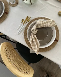 Set di tovagliette e sottobicchieri MUNTRIES Iuta Naturale