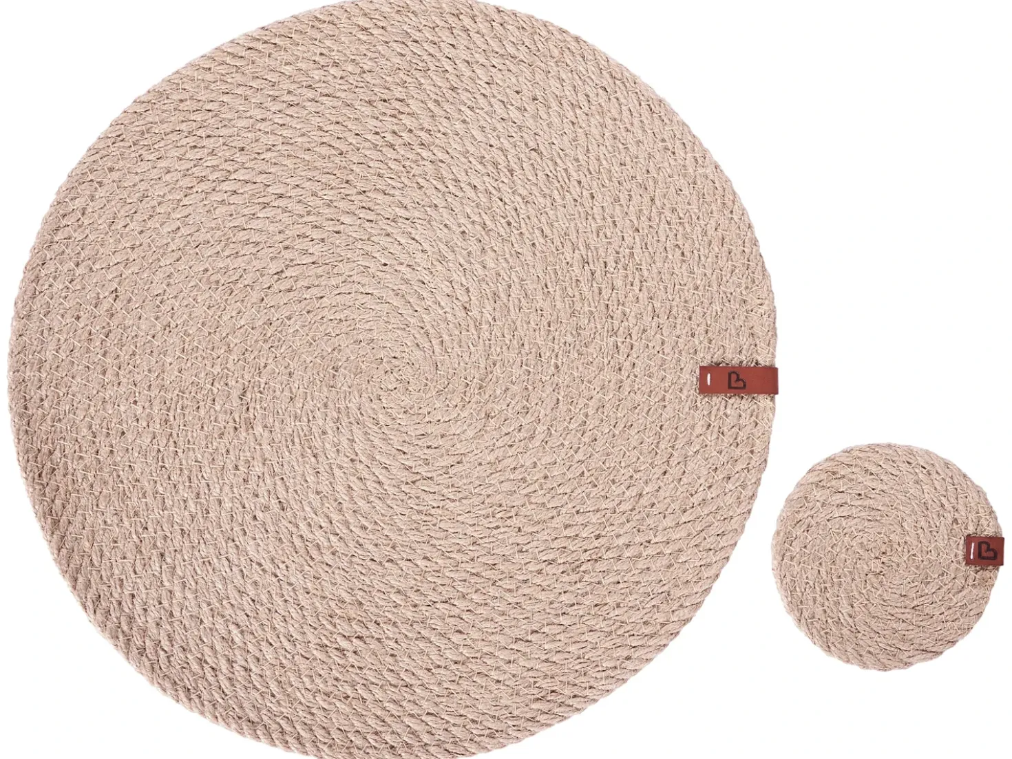 Set di tovagliette e sottobicchieri MUNTRIES Iuta Naturale