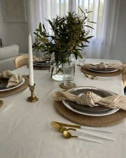 Set di tovagliette e sottobicchieri MUNTRIES Iuta Naturale