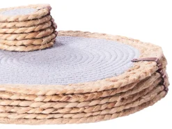 Set di tovagliette e sottobicchieri ROSELLA Iuta Cotone Grigio