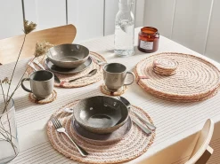 Set di tovagliette e sottobicchieri QUININE Iuta Naturale