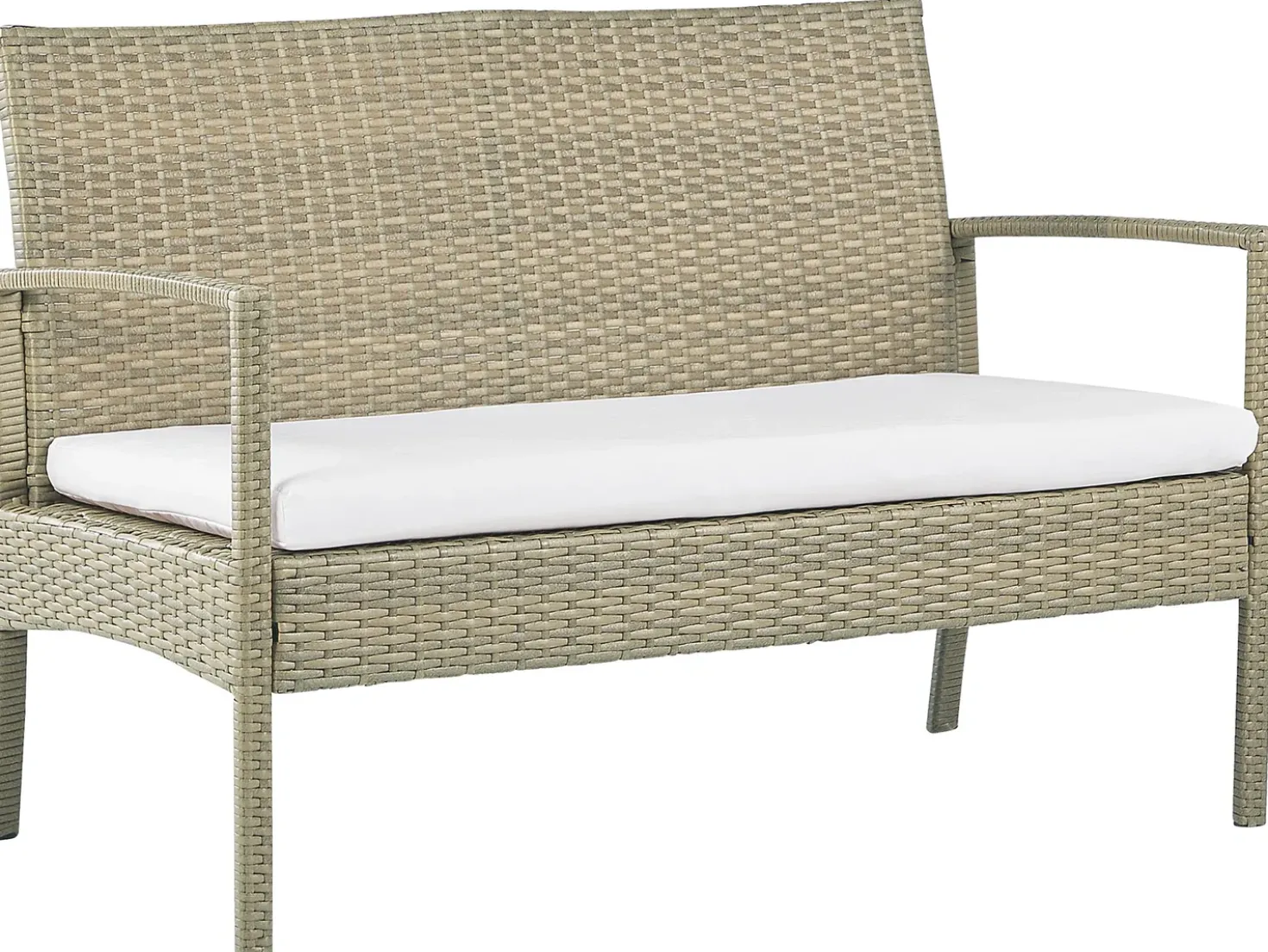 Set divani con tavolino MARSALA Rattan sintetico (PE) Marrone chiaro