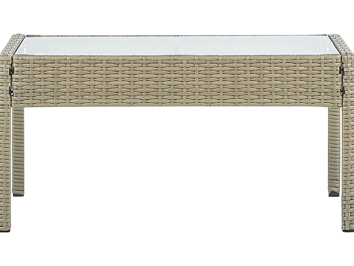 Set divani con tavolino MARSALA Rattan sintetico (PE) Marrone chiaro