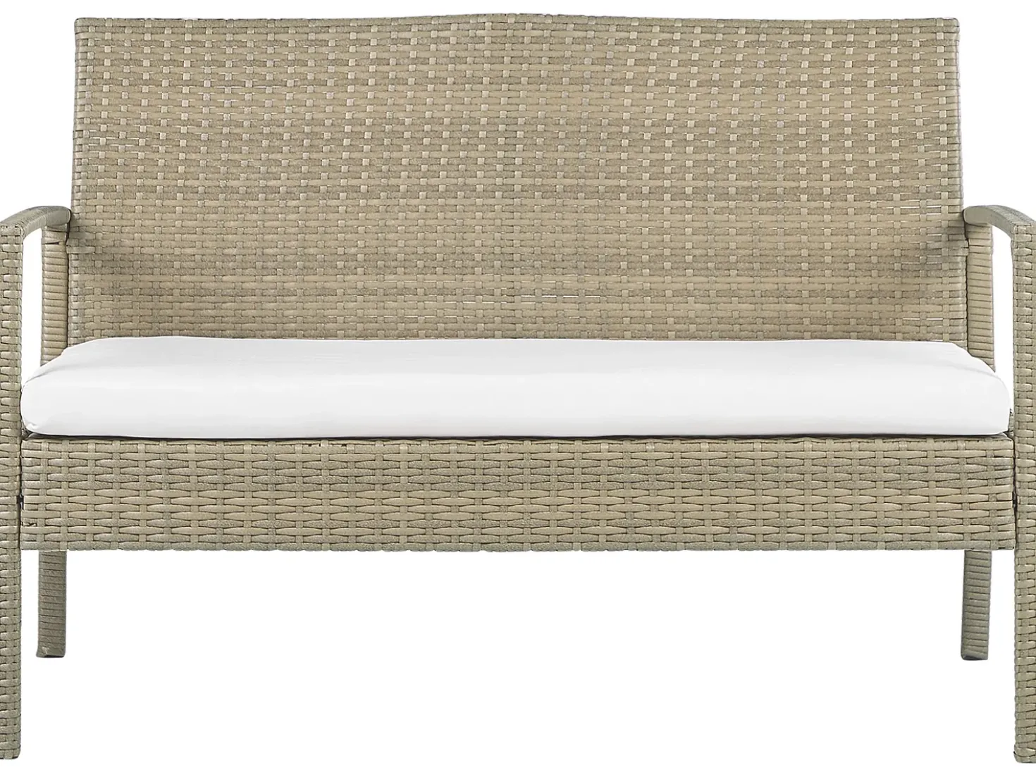Set divani con tavolino MARSALA Rattan sintetico (PE) Marrone chiaro