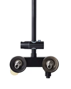 Set doccia con miscelatore e soffione a pioggia GURARA Nero/Oro