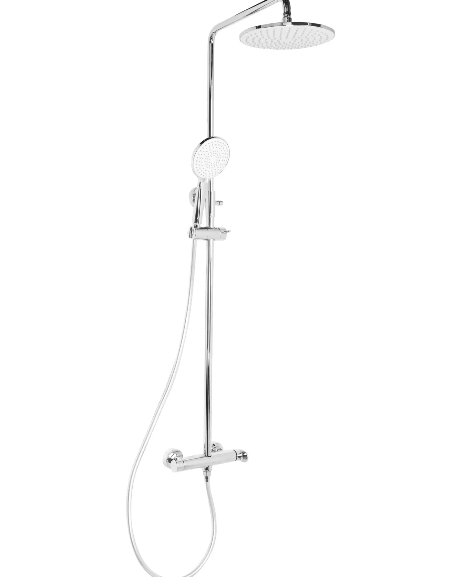 Set doccia con miscelatore e soffione a pioggia CATAMARCA Argento