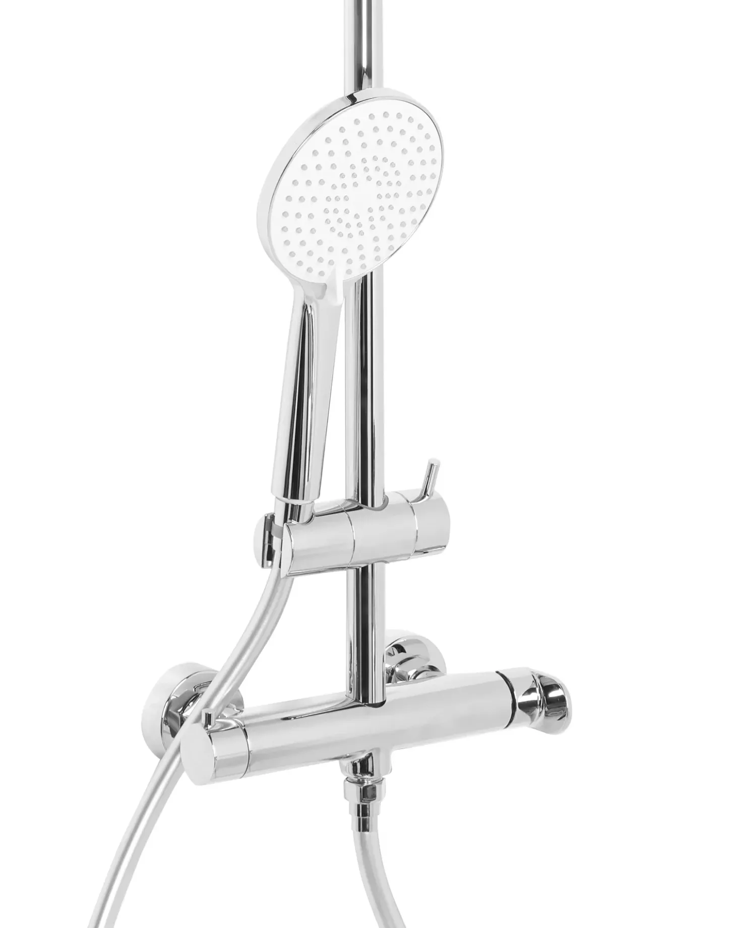 Set doccia con miscelatore e soffione a pioggia CATAMARCA Argento