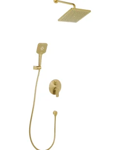 Set doccia da incasso con soffione a pioggia CANAIMA Oro